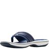 CLARKS WOMENS FLAT STRAP SANDAL - NAVY